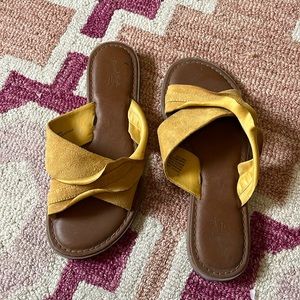 Mustard Leather Flats